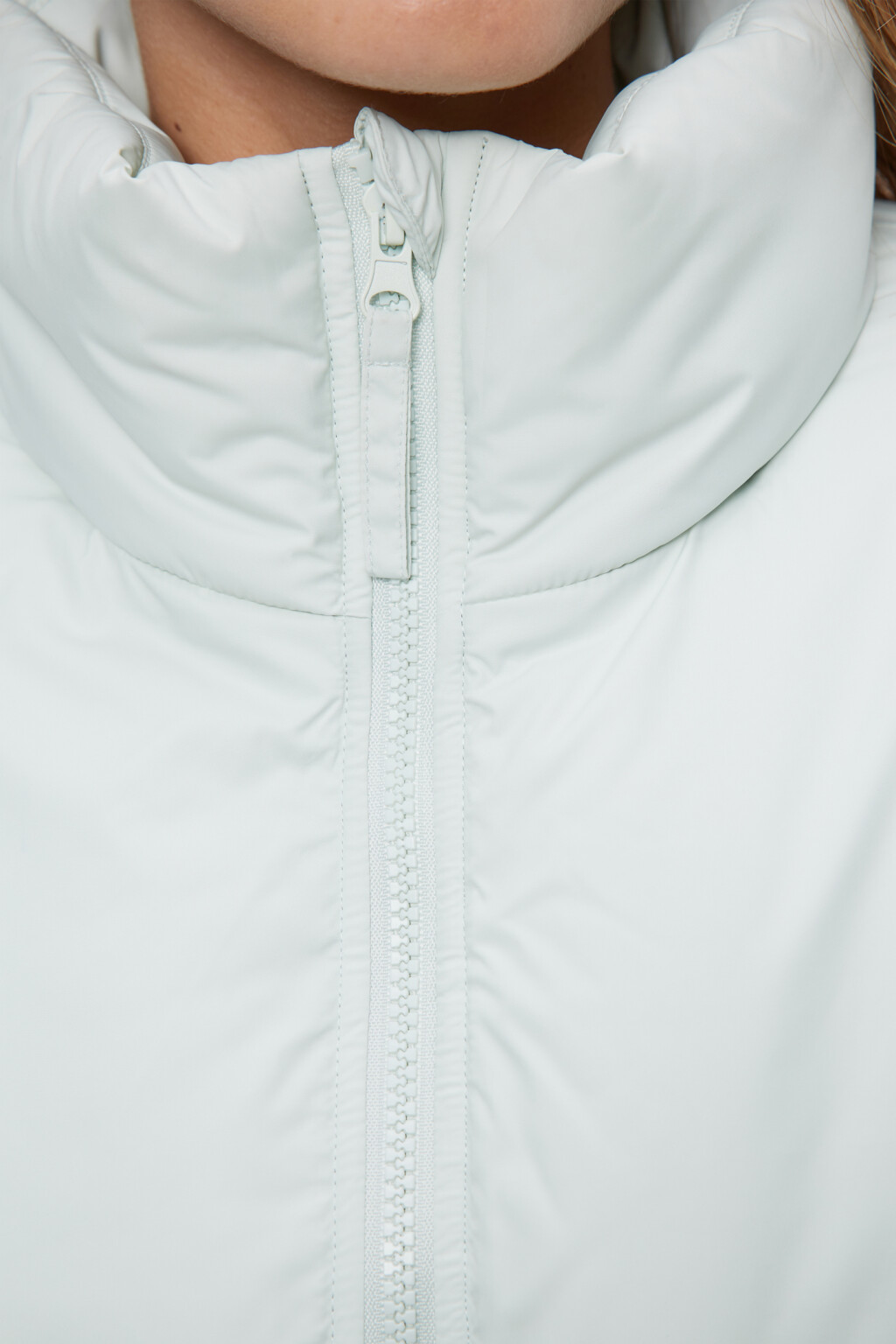 Куртка oversize утепленная с воротником-стойкой - цвет мятный - 5