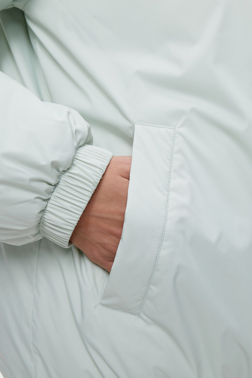 Куртка oversize утепленная с воротником-стойкой - цвет мятный - 6