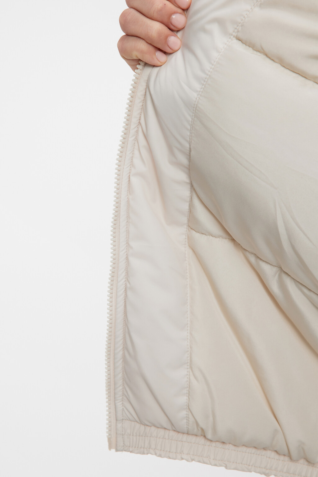 Куртка oversize утепленная с воротником-стойкой - цвет бежевый - 7