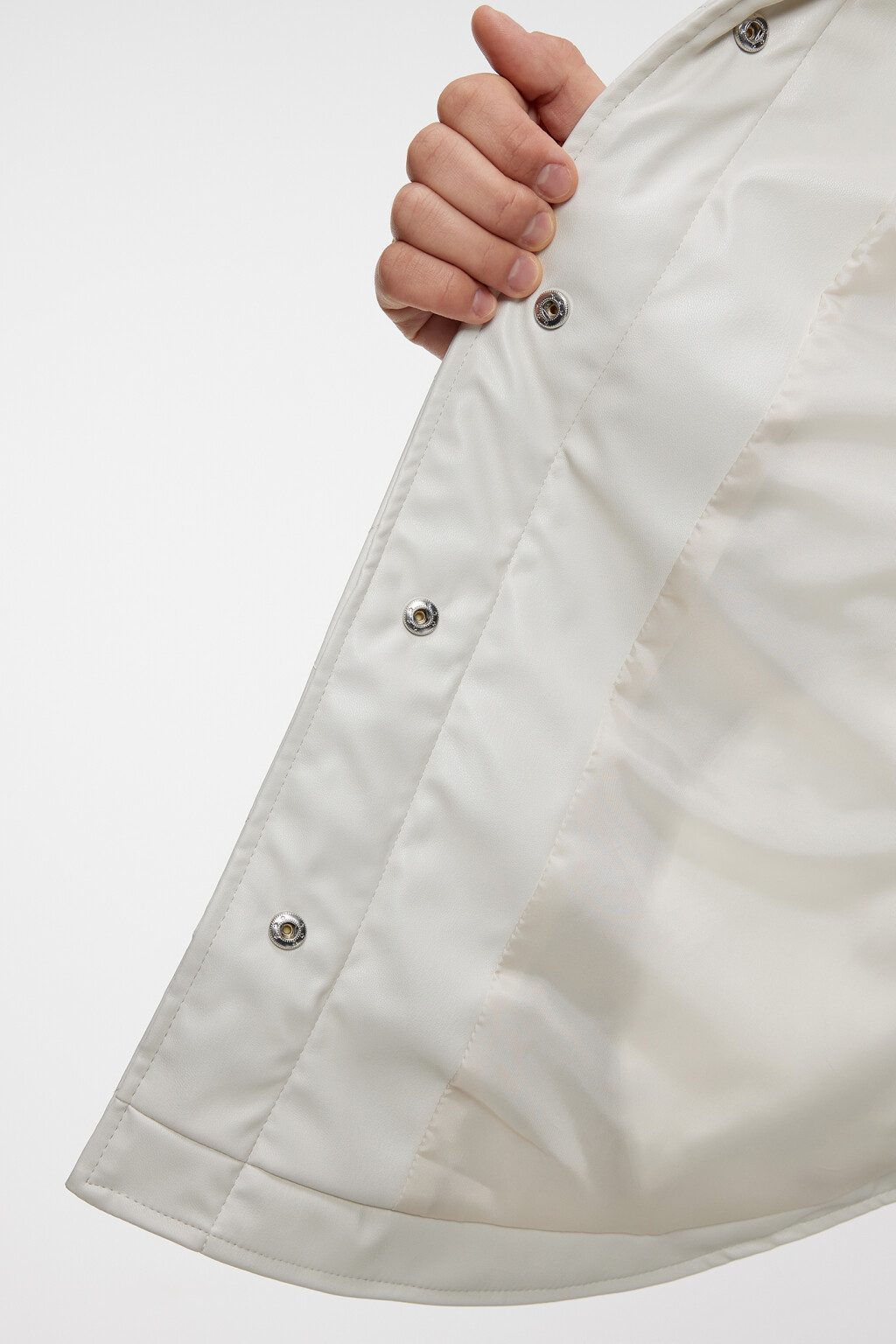 Куртка-рубашка oversize стеганая  - цвет бежевый - 5