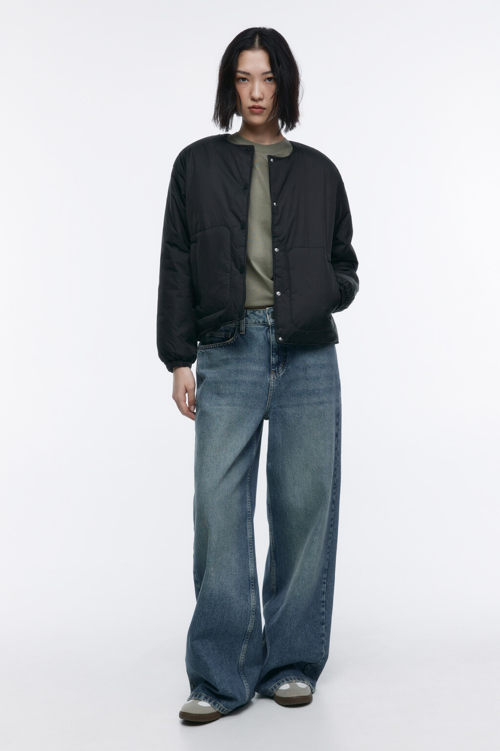 Куртка стеганая без воротника - цвет черный - 5