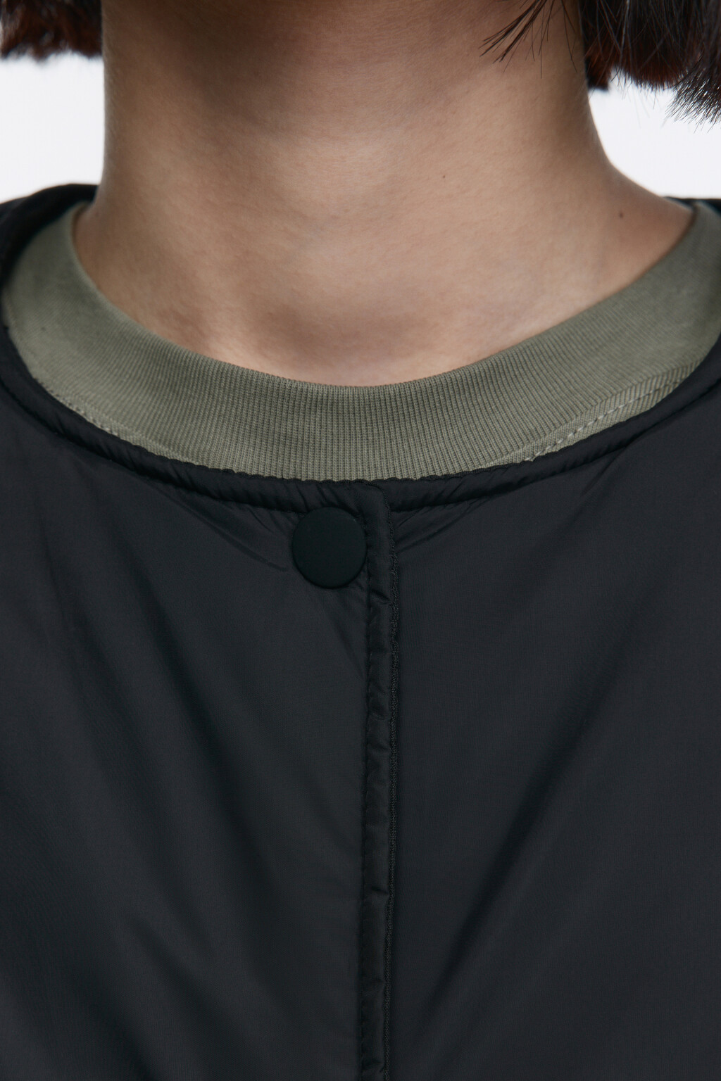 Куртка стеганая без воротника - цвет черный - 6