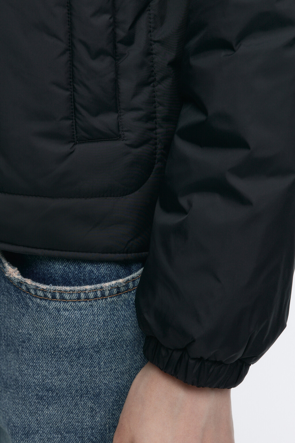Куртка стеганая без воротника - цвет черный - 7