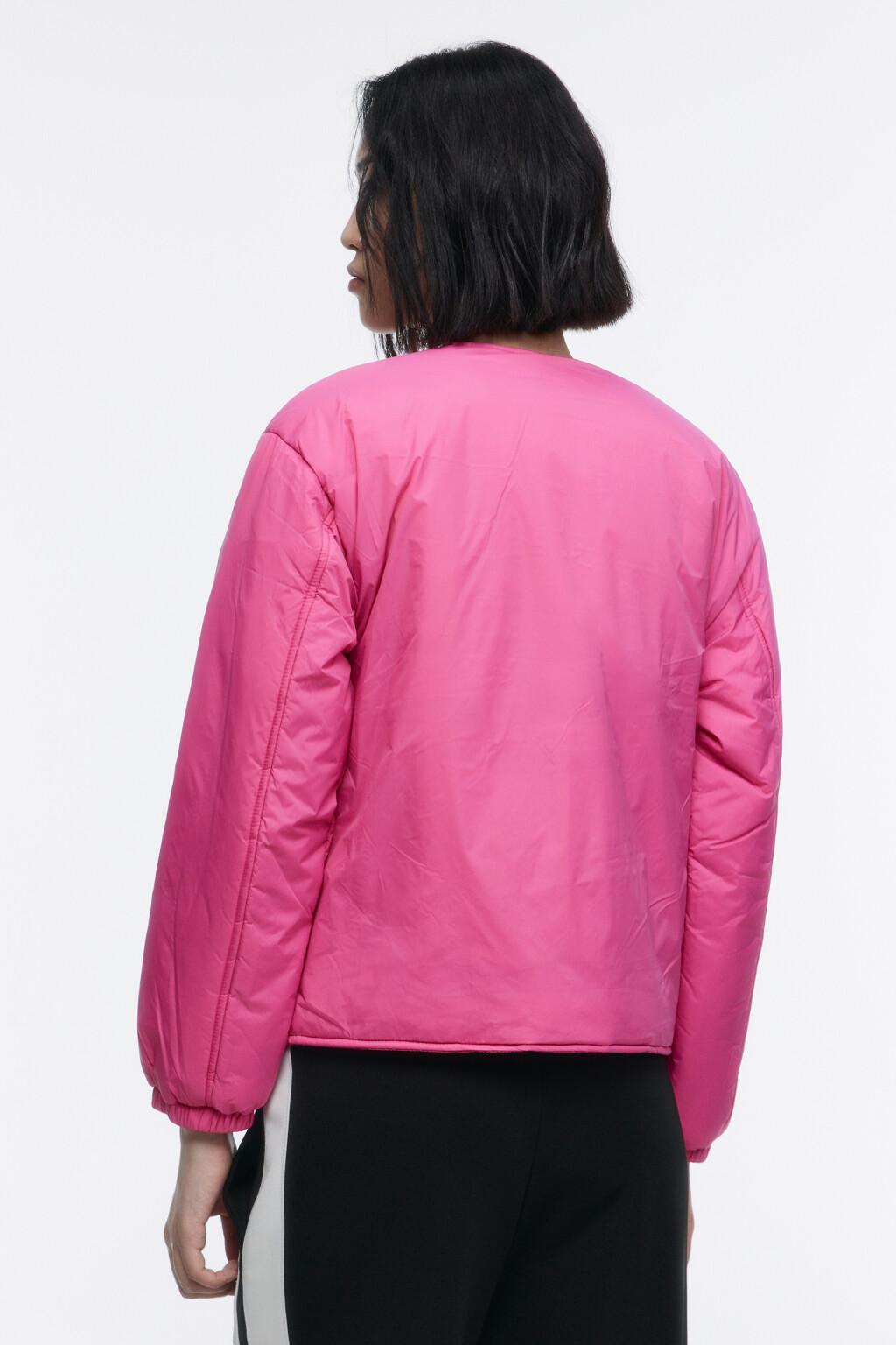 Куртка стеганая без воротника - цвет розовый - 5