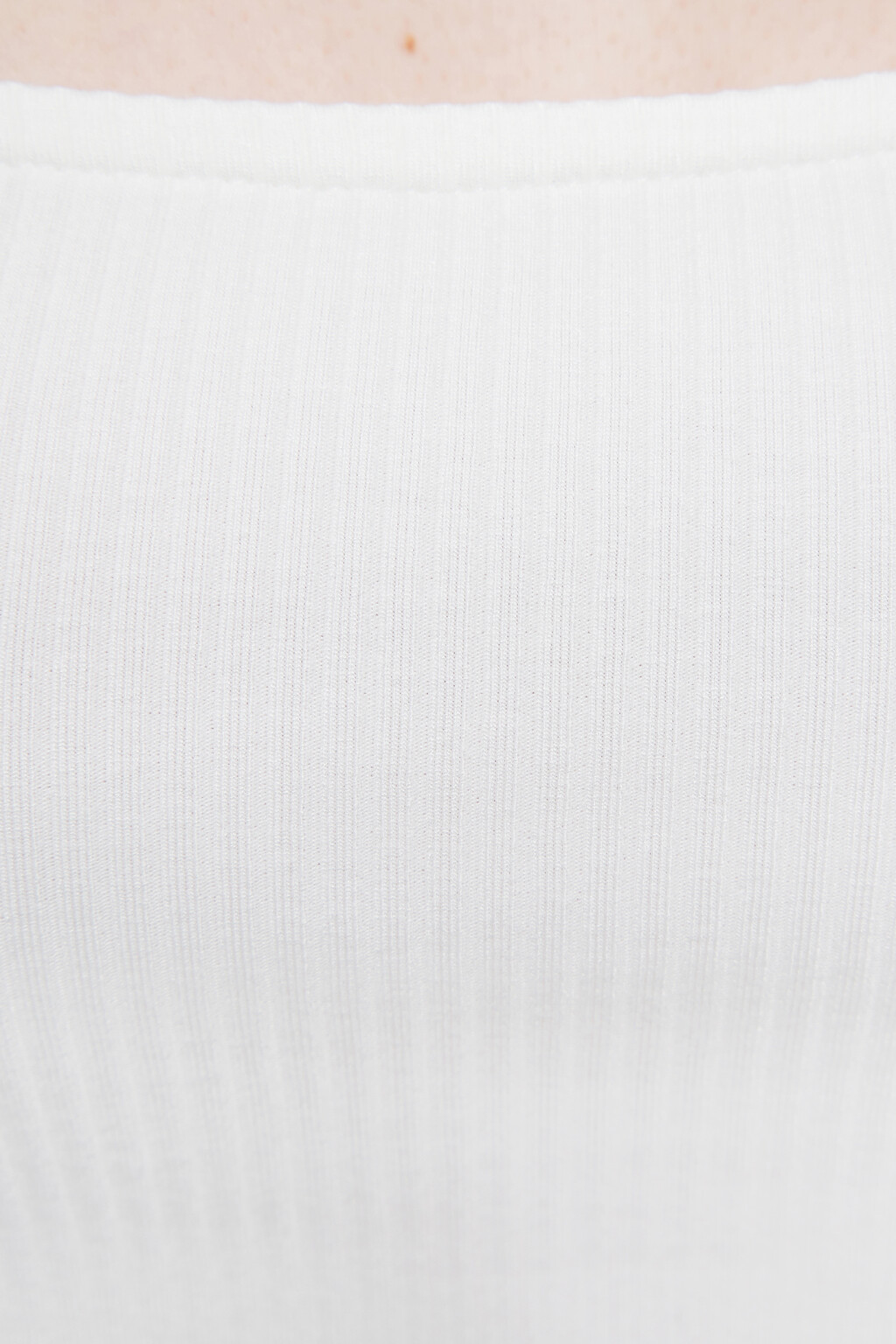 Лонгслив вискозный укороченный в корсетном стиле - цвет белый - 5