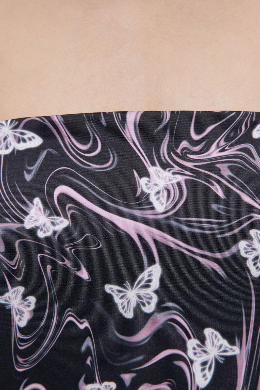 Платье-бандо мини облегающее без бретелей - цвет черный - 5