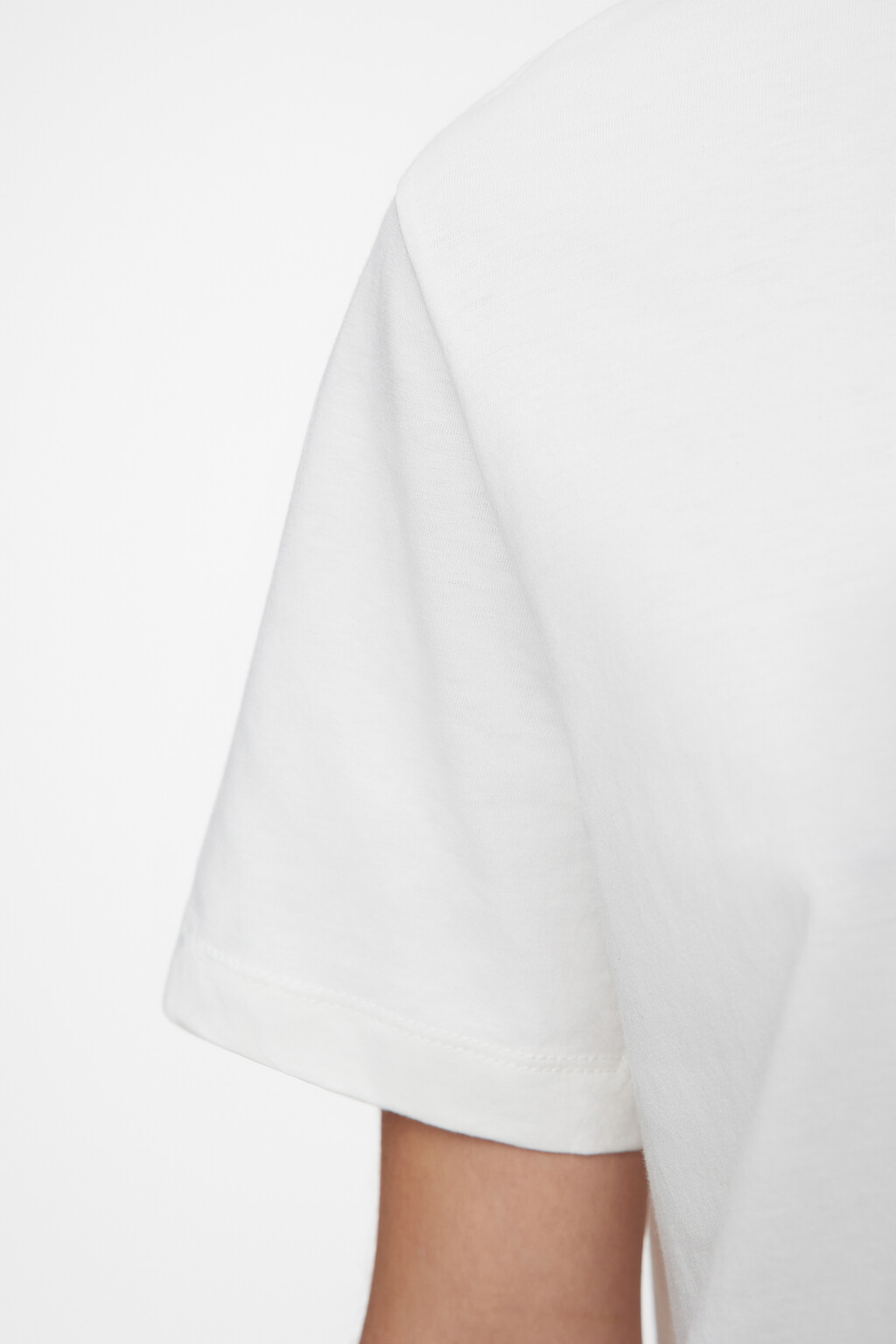 Футболка свободная хлопковая с принтом и надписями - цвет бежевый - 7