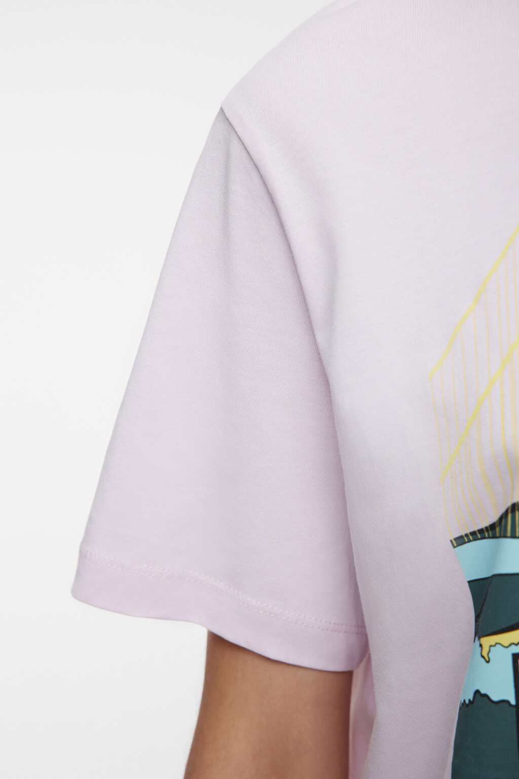 Футболка свободная хлопковая с принтом и надписями - цвет розовый - 6