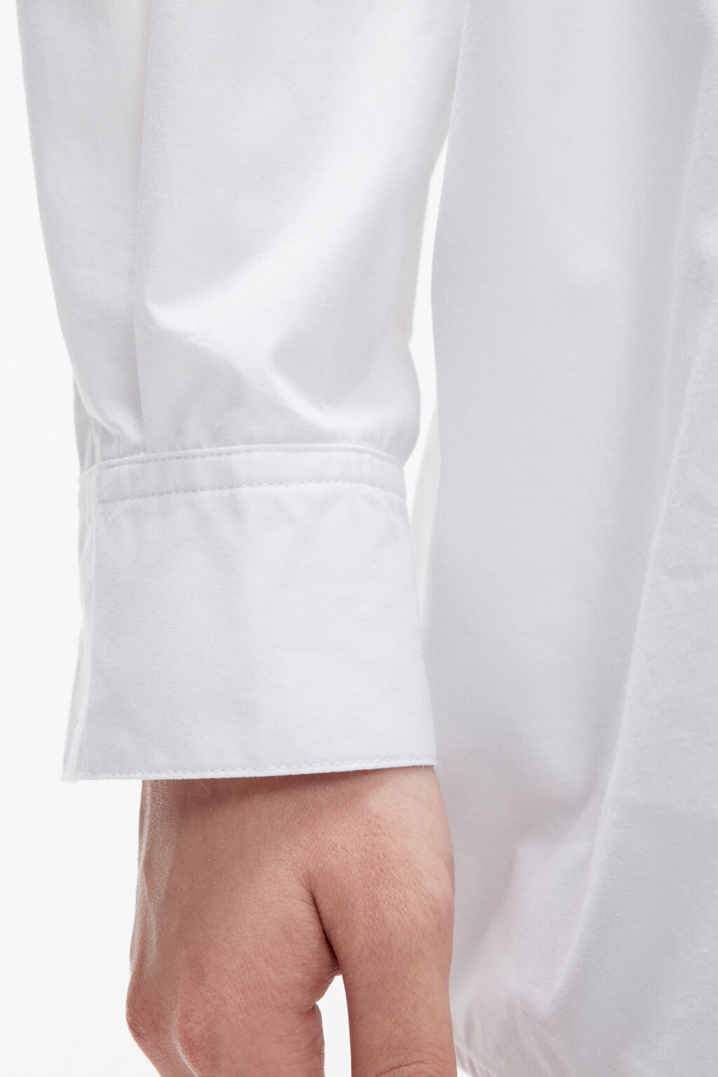 Рубашка oversize хлопковая в пижамном стиле - цвет белый - 7