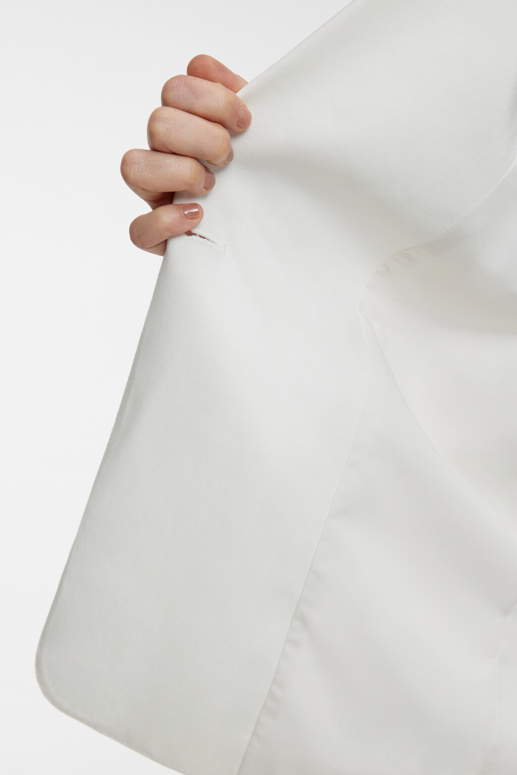 Пиджак прямой однобортный из льняной ткани - цвет белый - 8