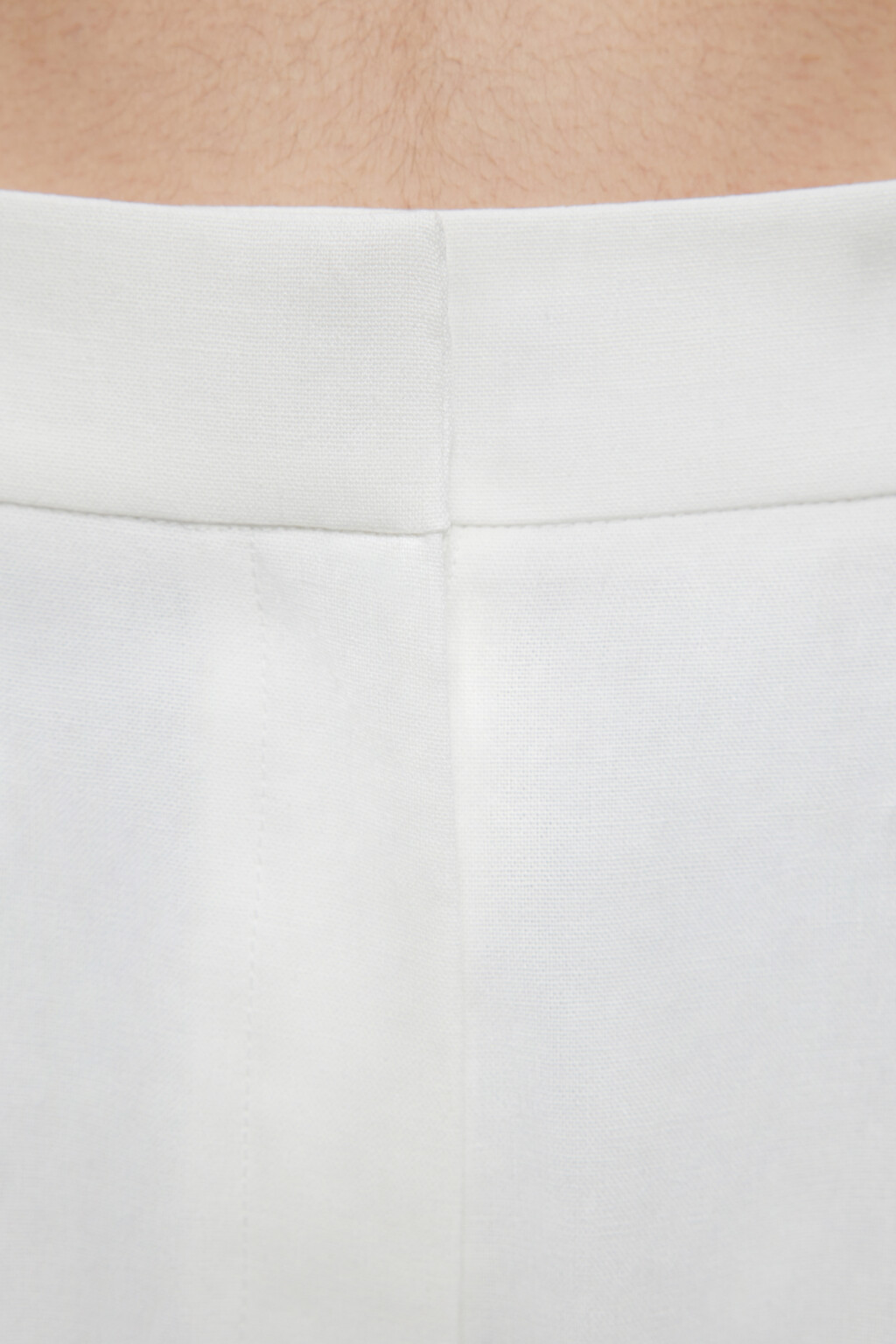 Брюки-палаццо широкие льняные костюмного кроя - цвет белый - 5