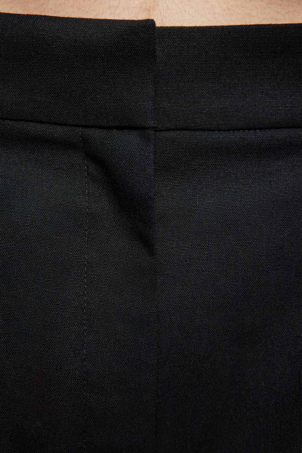 Брюки-палаццо широкие льняные костюмного кроя - цвет черный - 7