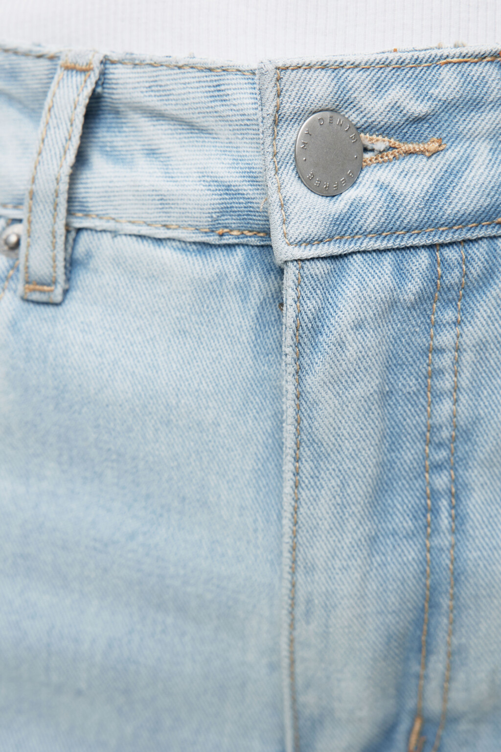 Джинсы straight прямые с высокой посадкой - цвет голубой - 5