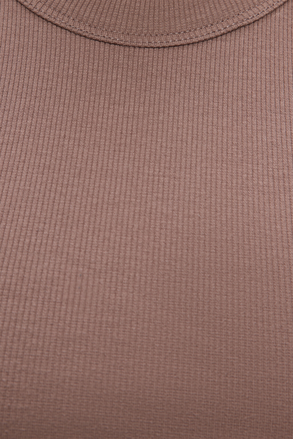 Майка-топ TANKTOP хлопковая базовая в рубчик - цвет коричневый - 5