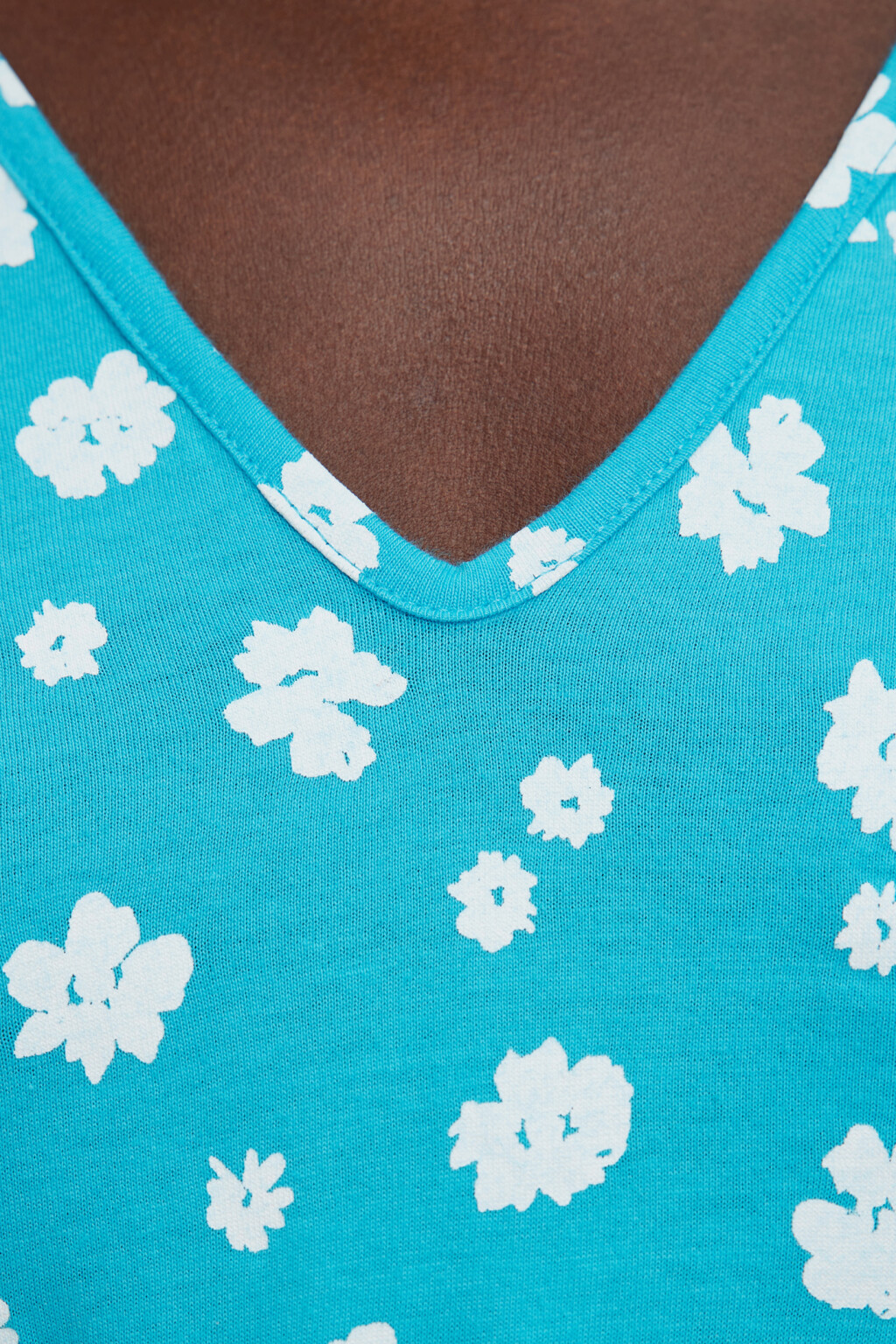 Платье миди хлопковое с рукавами-крылышками - цвет голубой - 6