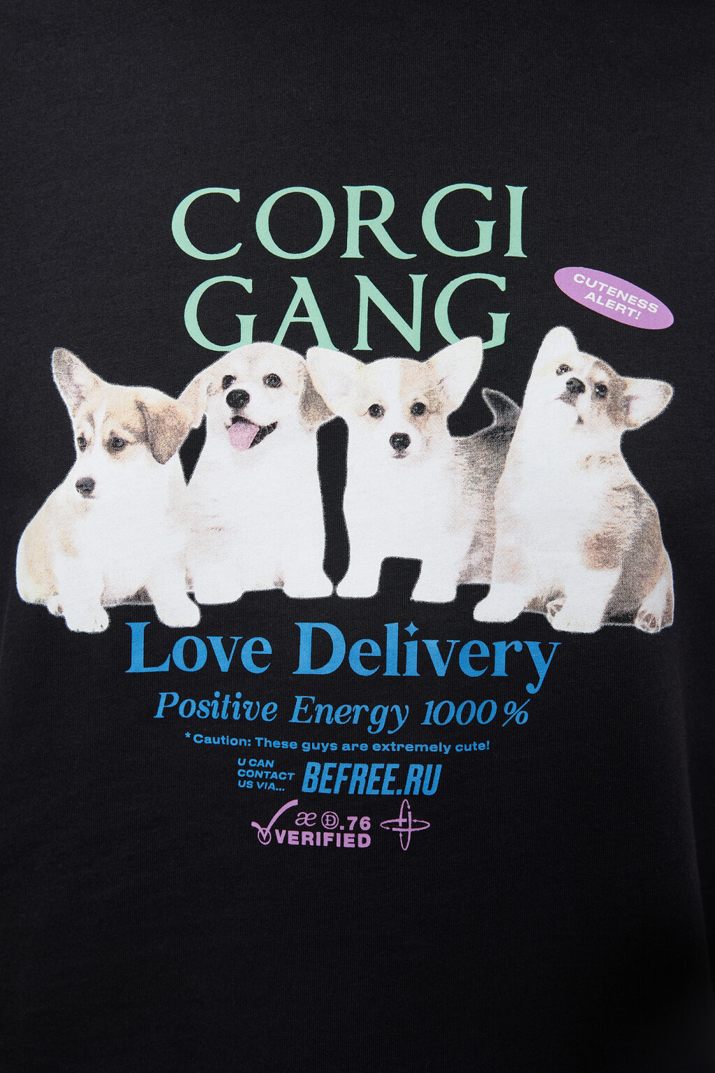 Футболка прямая хлопковая с милым принтом - цвет серый - 5