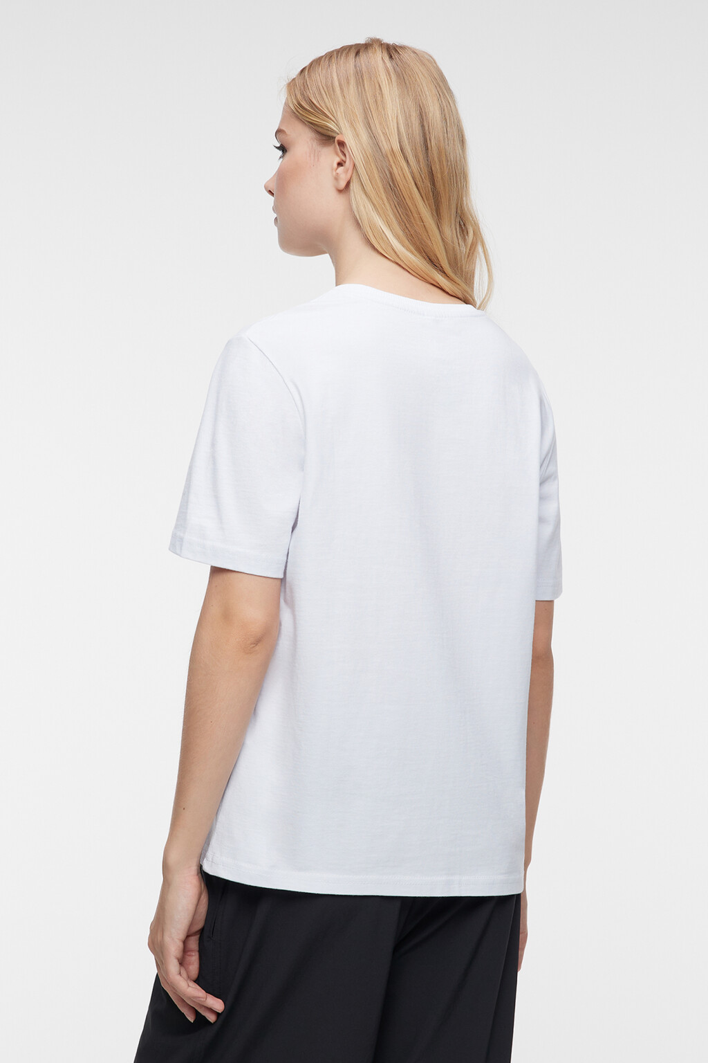 Футболка прямая хлопковая с милым принтом - цвет бежевый - 4