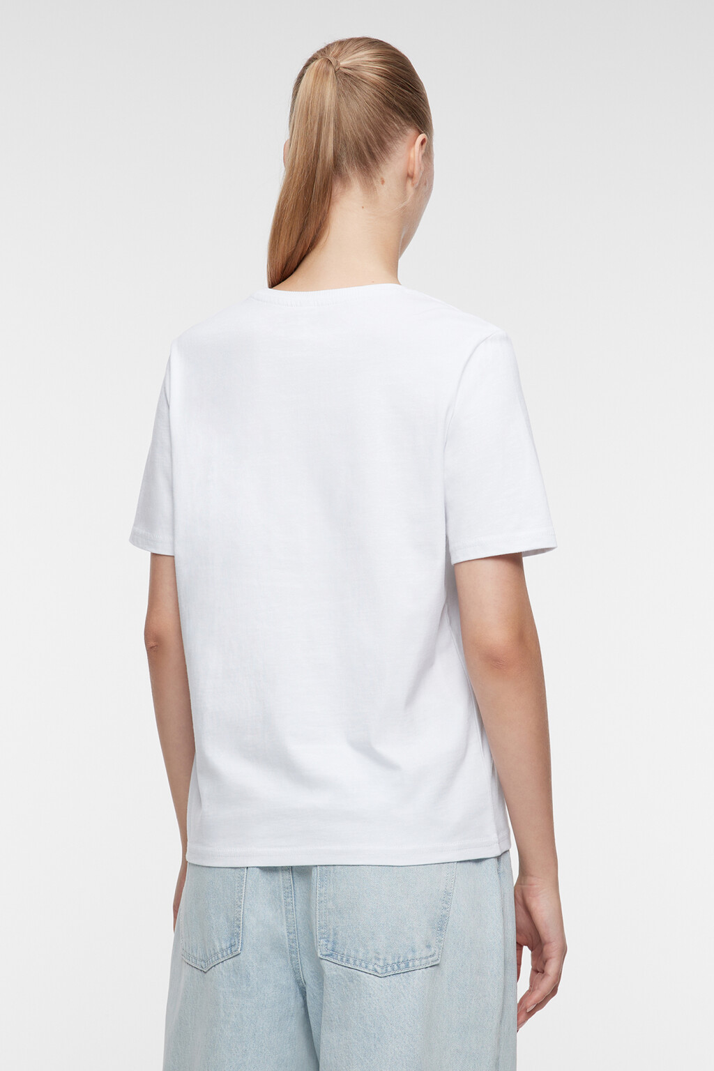 Футболка прямая хлопковая с милым принтом - цвет белый - 3