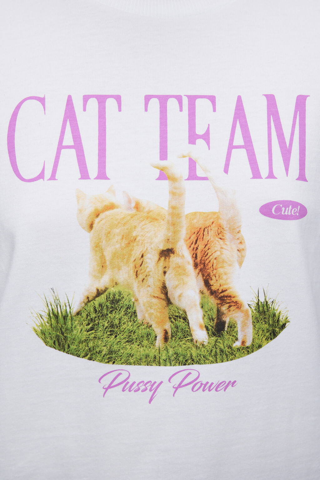 Футболка прямая хлопковая с милым принтом - цвет белый - 5