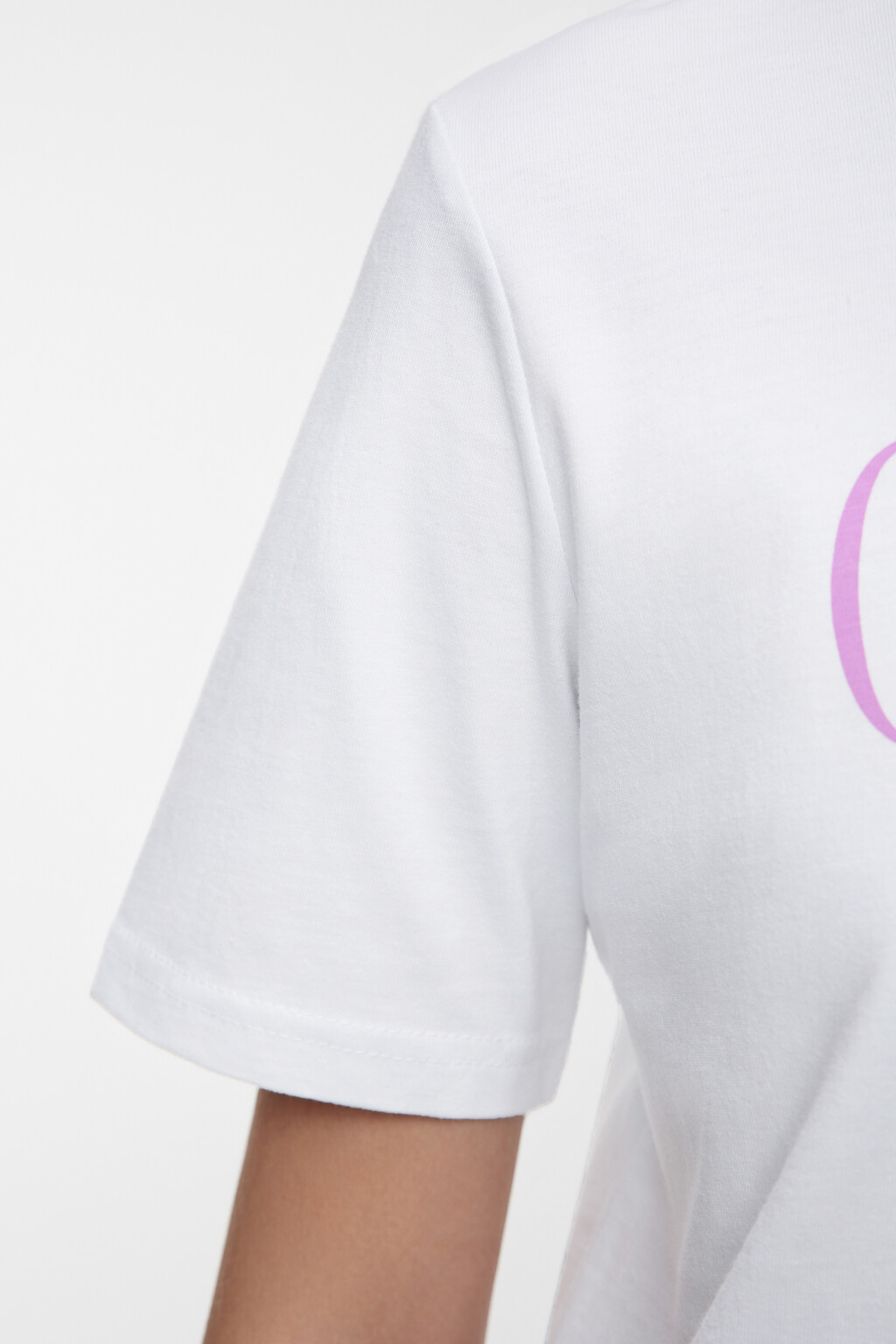 Футболка прямая хлопковая с милым принтом - цвет белый - 6