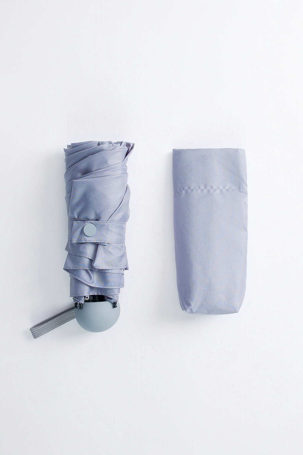 Зонт полуавтоматический однотонный - цвет серый - 2