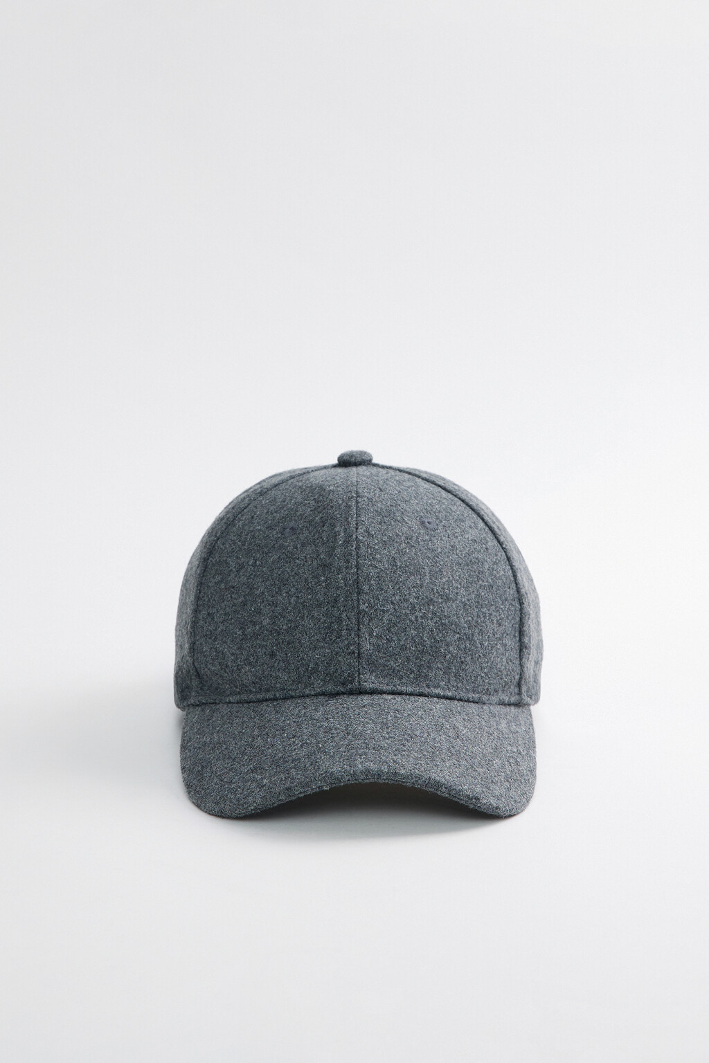 Бейсболка однотонная из ворсистой ткани - цвет серый - 1