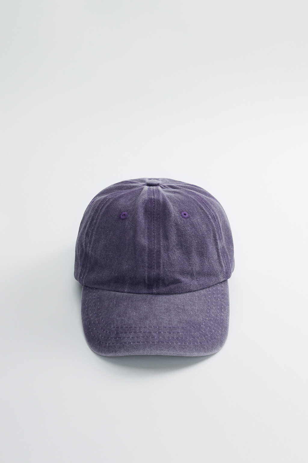 Бейсболка джинсовая с вареным эффектом - цвет сиреневый - 1