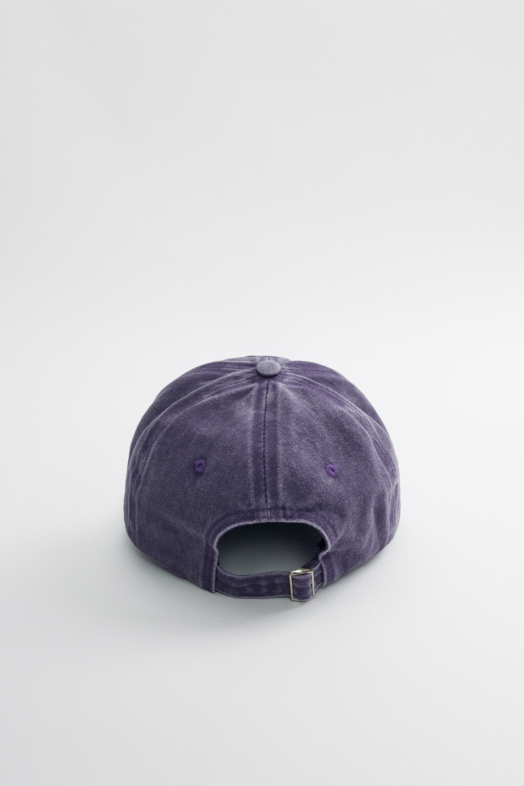 Бейсболка джинсовая с вареным эффектом - цвет сиреневый - 3