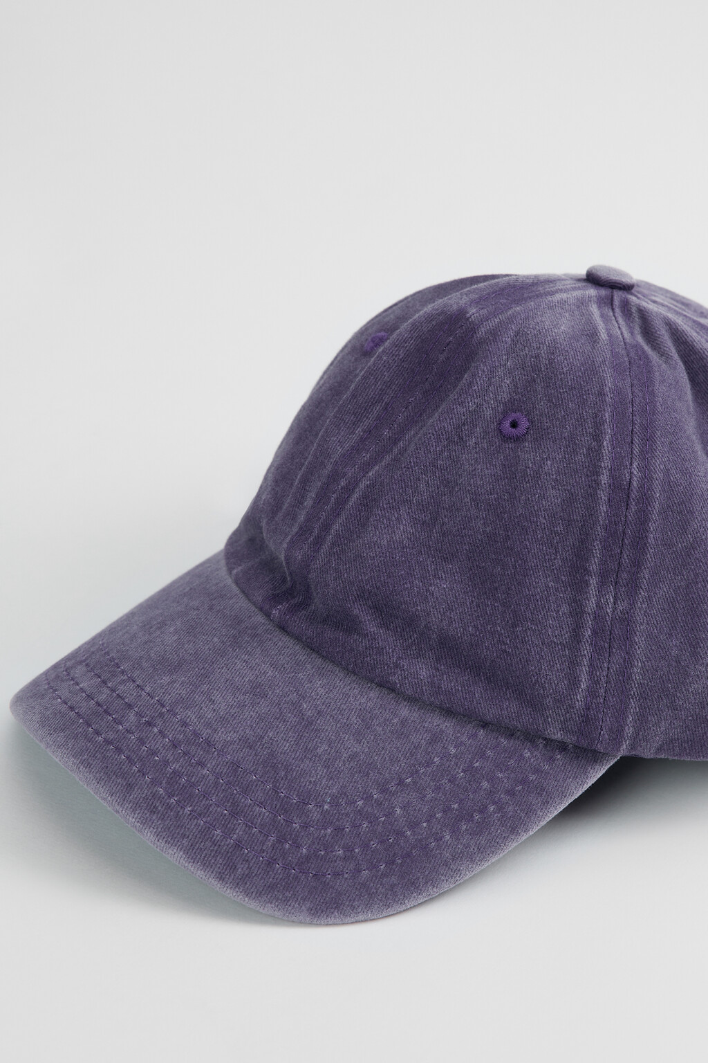 Бейсболка джинсовая с вареным эффектом - цвет сиреневый - 4
