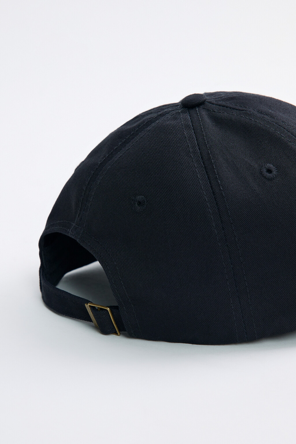 Бейсболка хлопковая классическая с длинным козырьком - цвет черный - 4