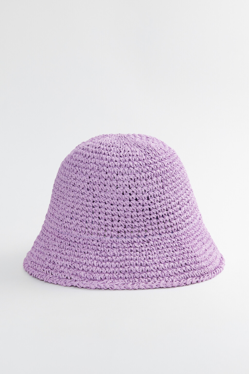 Панама высокая плетеная из целлюлозного волокна - цвет сиреневый - 1