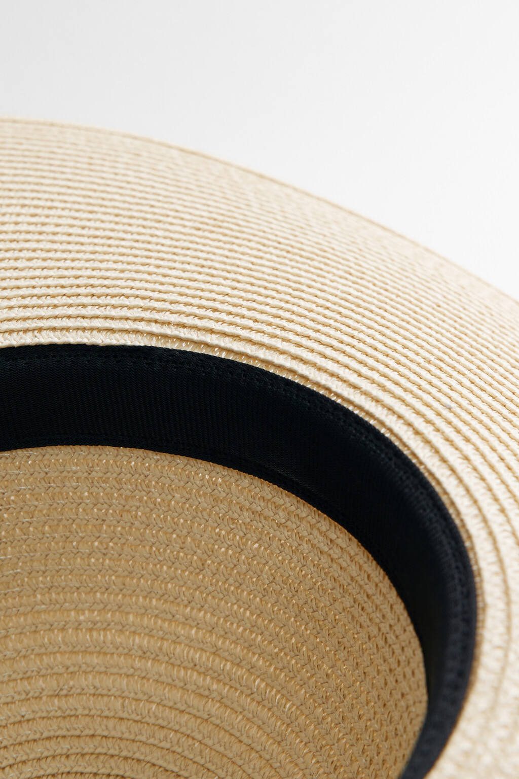 Шляпа соломенная плетеная с широкими полями - цвет бежевый - 3
