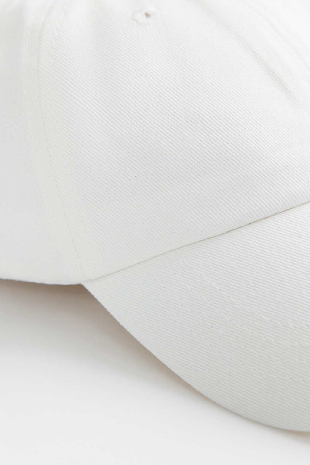 Бейсболка классическая хлопковая с длинным козырьком - цвет белый - 3