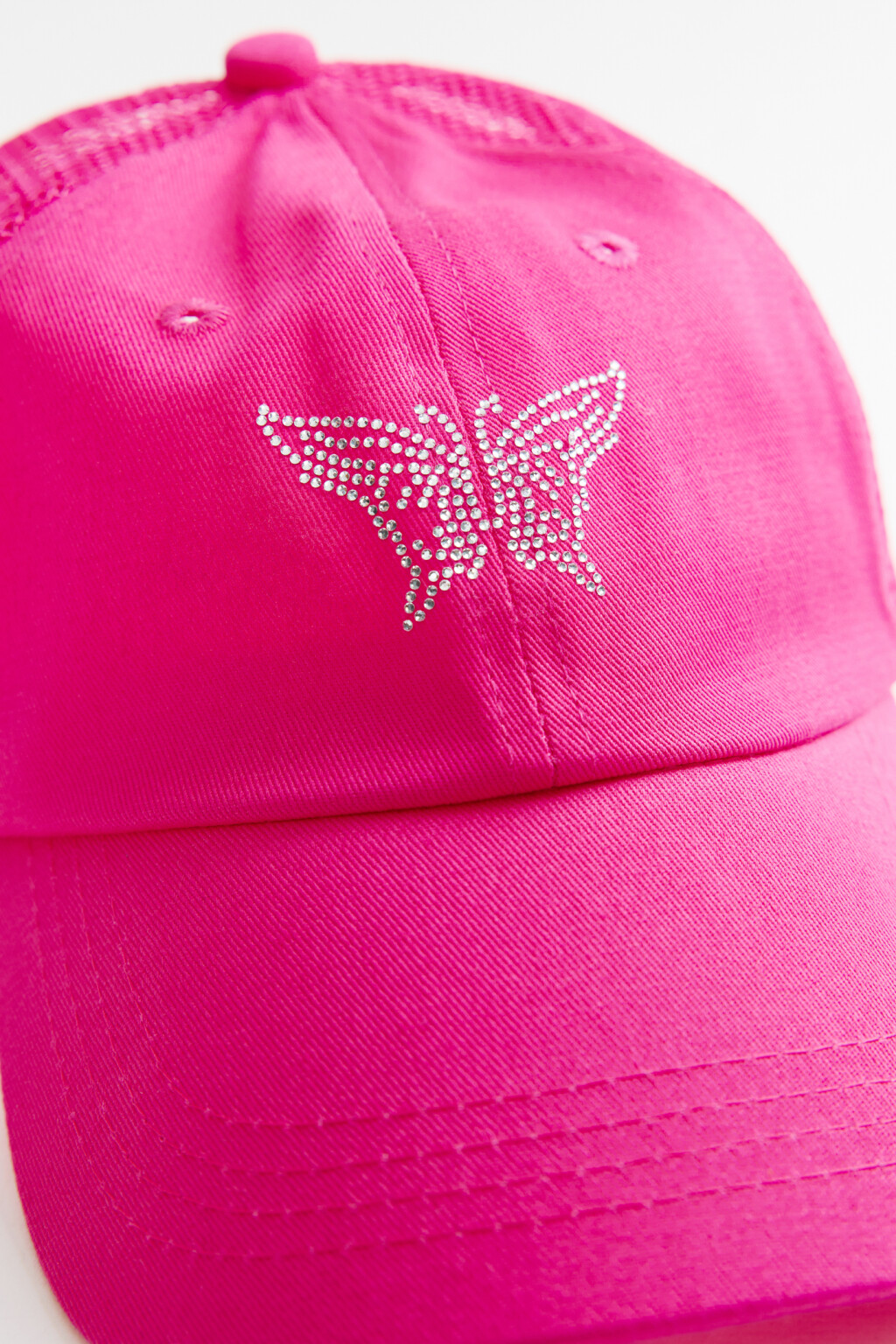 Бейсболка хлопковая с длинным козырьком и принтом - цвет розовый - 3