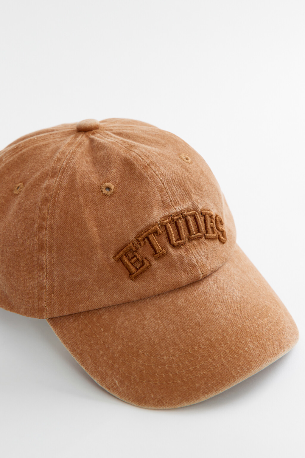 Бейсболка хлопковая с принтом и надписью - цвет коричневый - 1