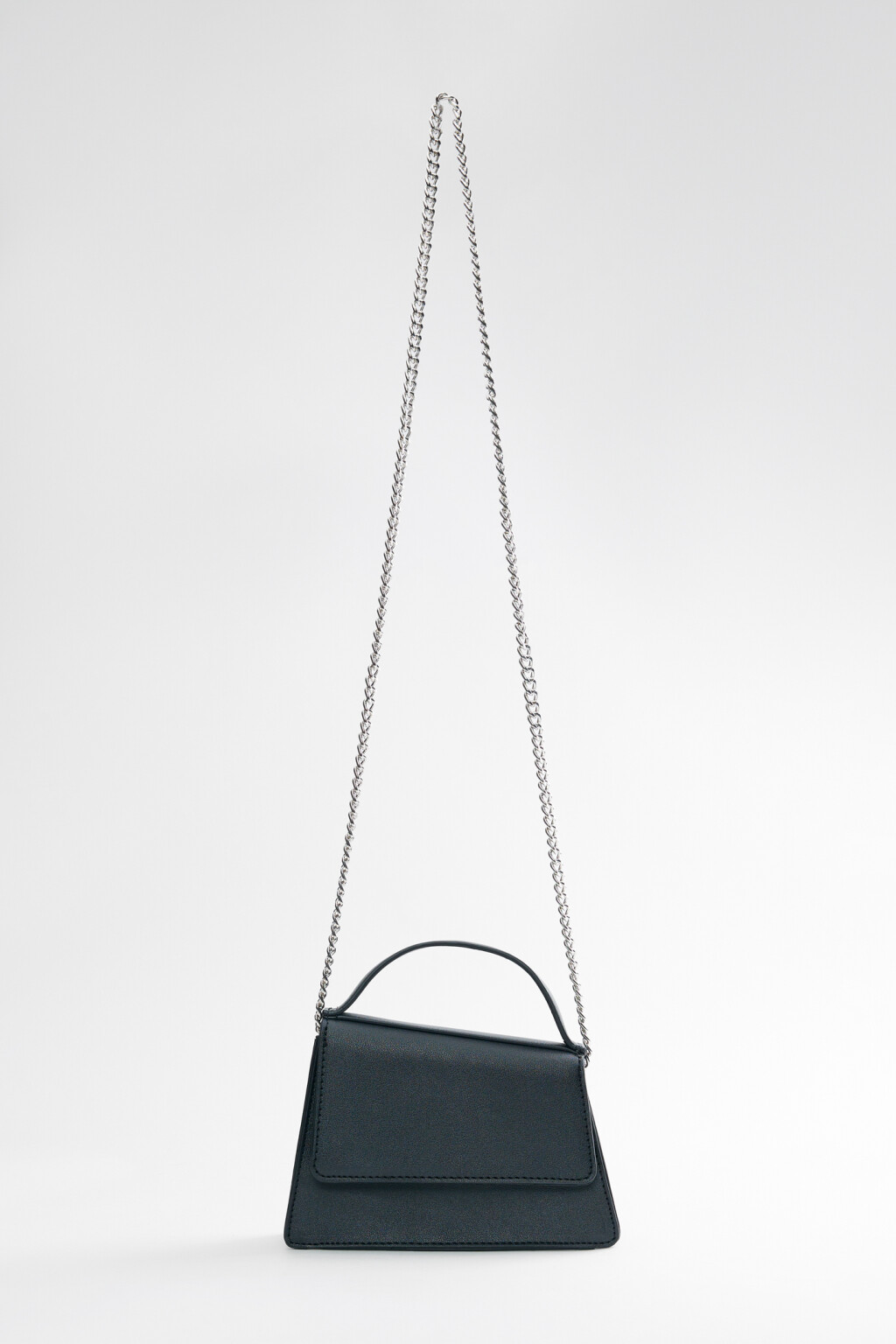 Сумка-кроссбоди из искусственной кожи асимметричная - цвет черный - 2