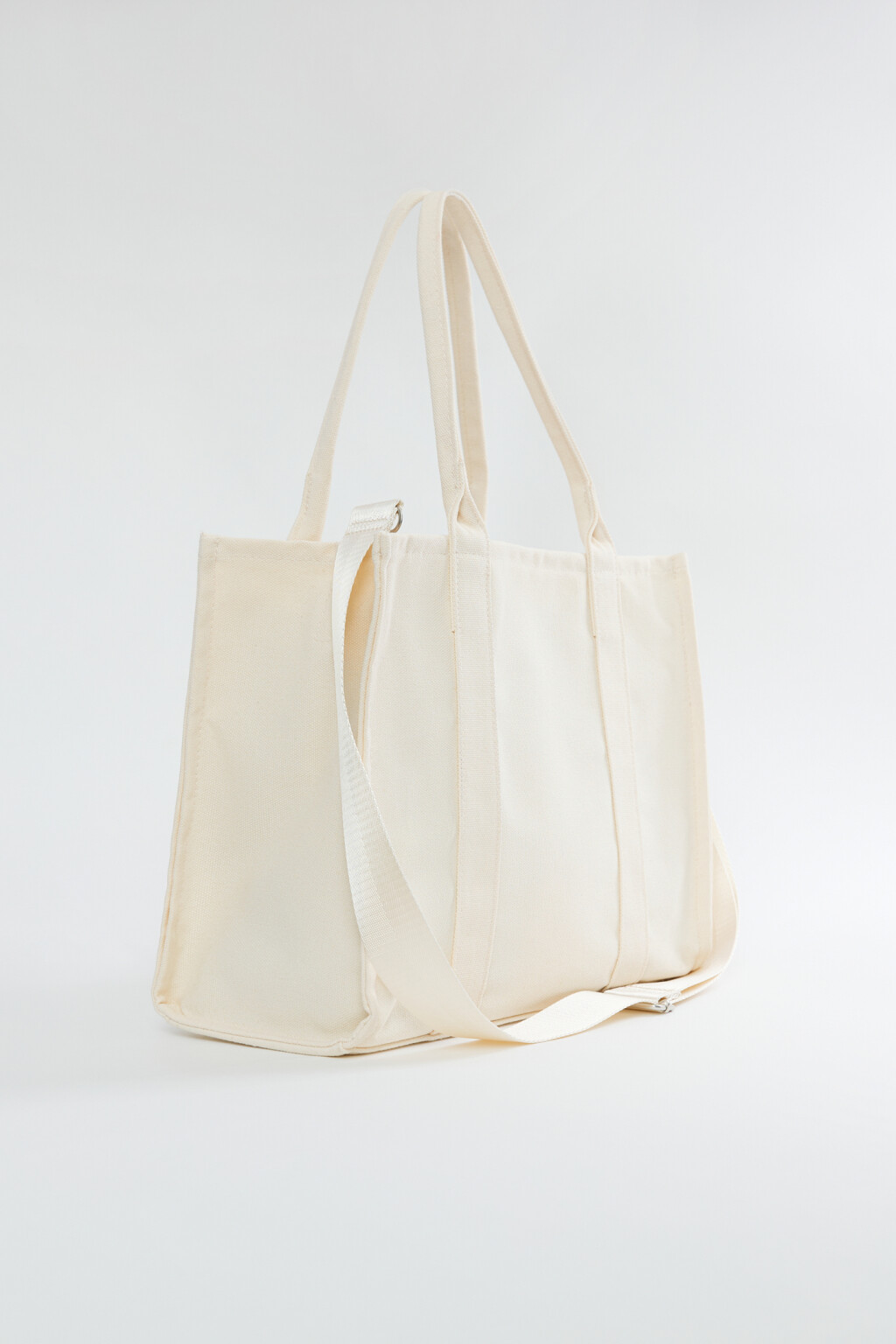 Сумка-тоут текстильная с широким ремнем через плечо - цвет зеленый - 2