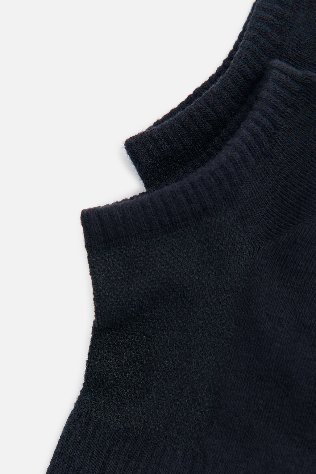 Носки-подследники хлопковые однотонные - цвет черный - 2