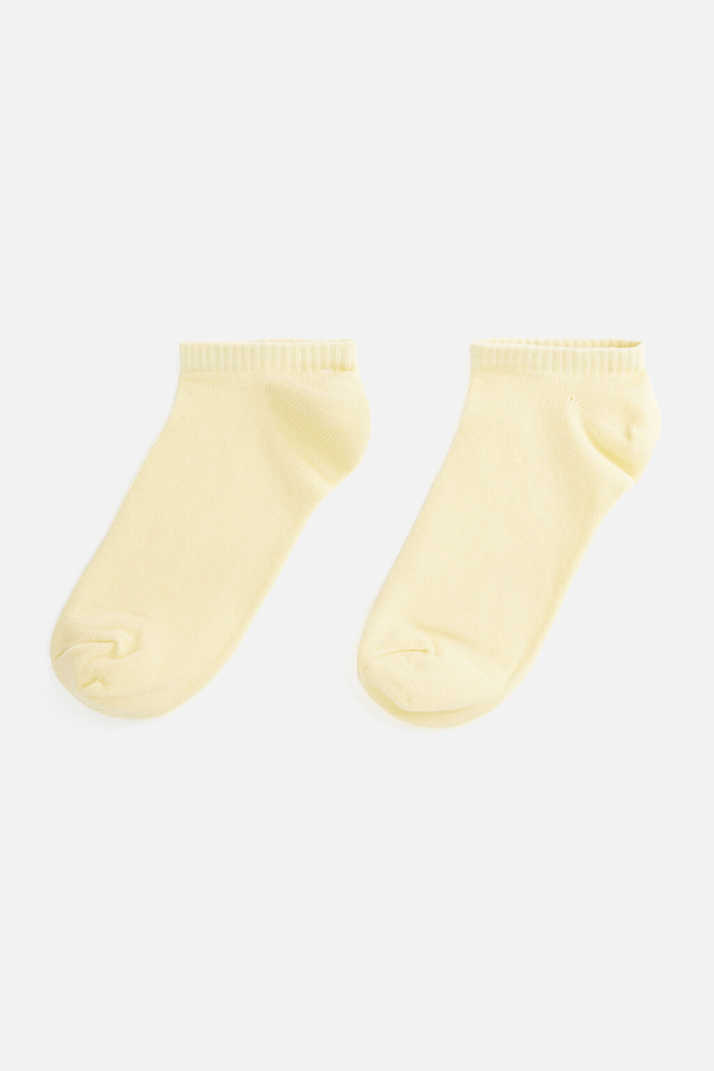 Носки-подследники хлопковые однотонные - цвет желтый - 1