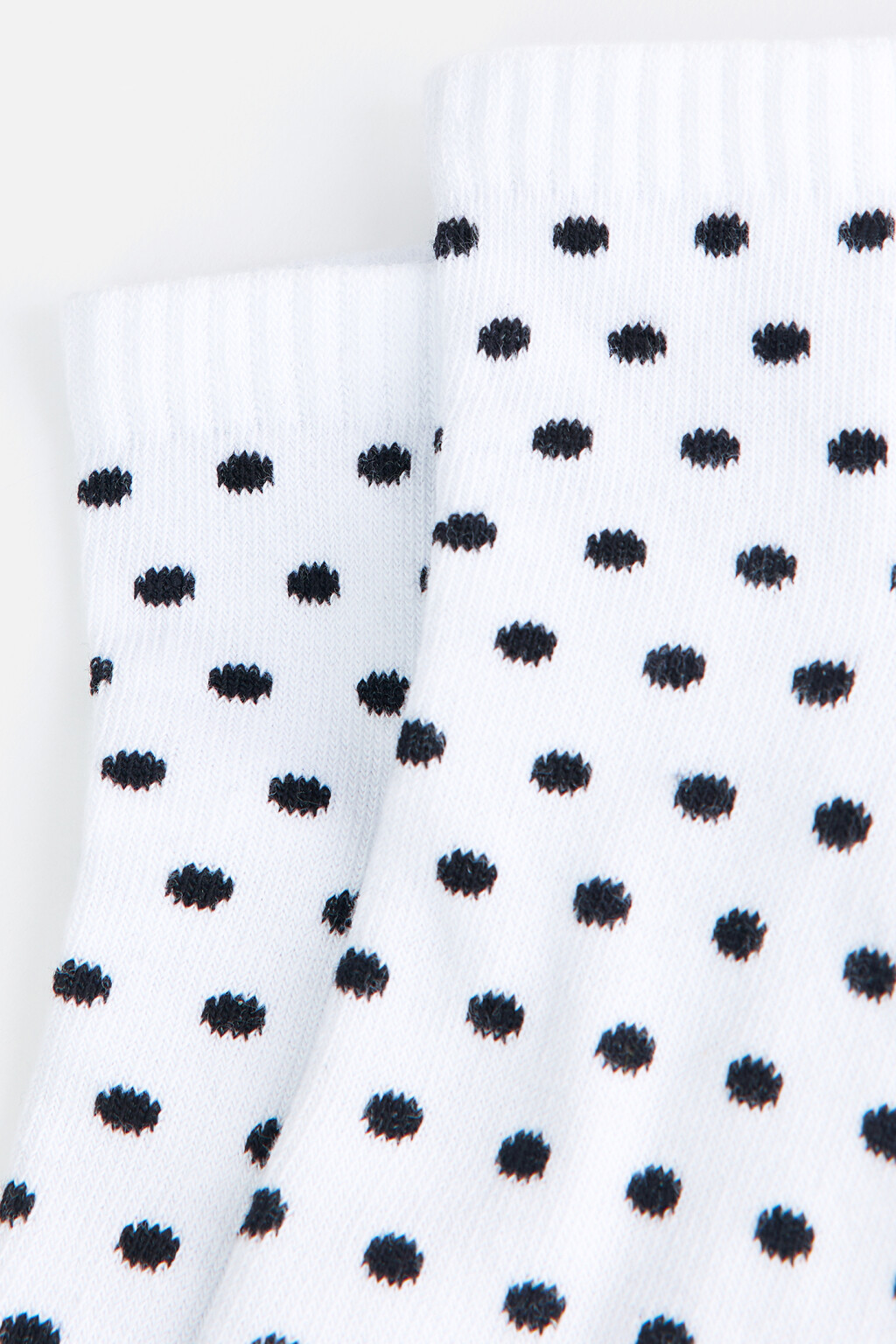 Носки короткие хлопковые с принтом - цвет черный - 2