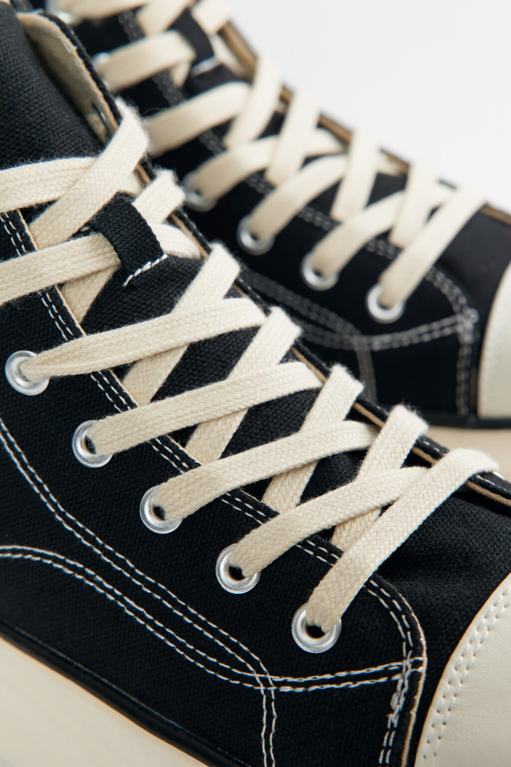 Кеды высокие текстильные на массивной платформе - цвет черный - 5