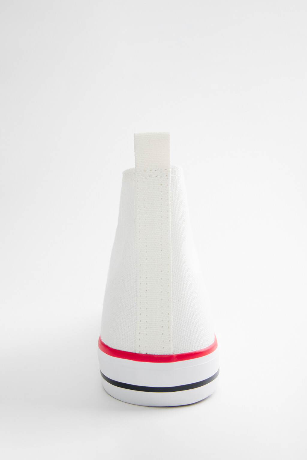 Кеды высокие хлопковые на плоской подошве - цвет белый - 3