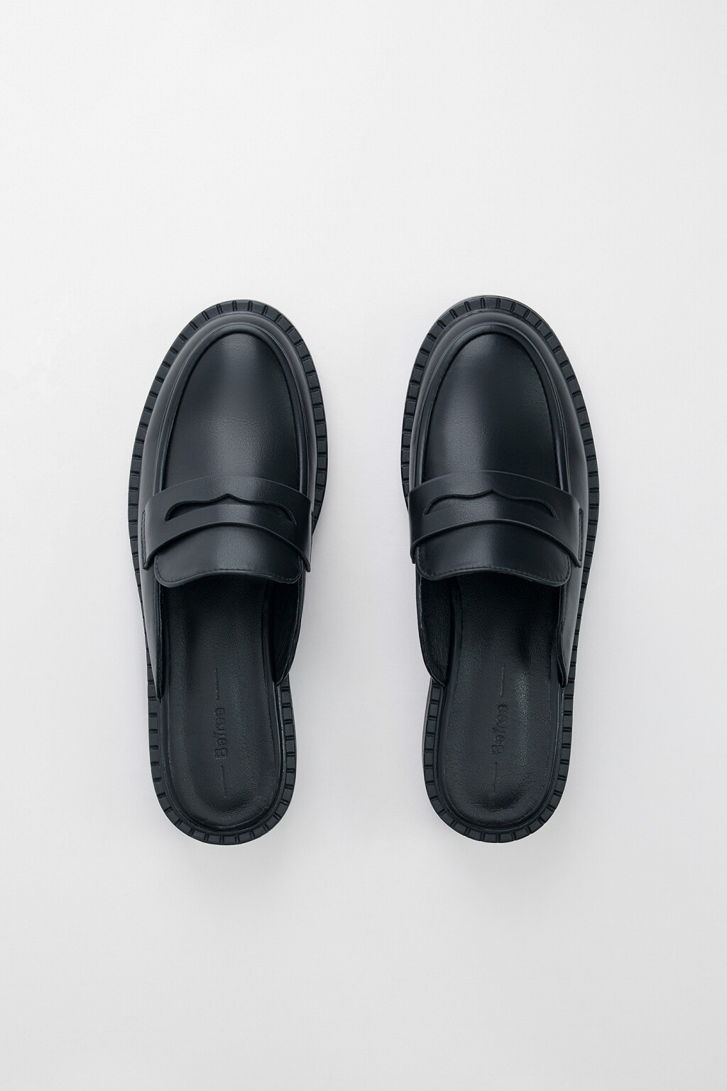 Туфли-лоферы с открытой пяткой - цвет черный - 2