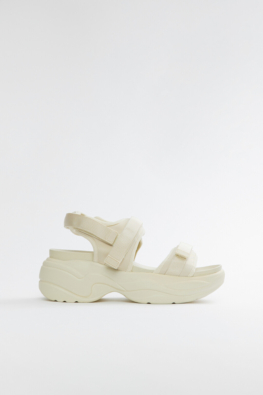Сандалии спортивные высокие с застежкой на липучку - цвет бежевый - 4
