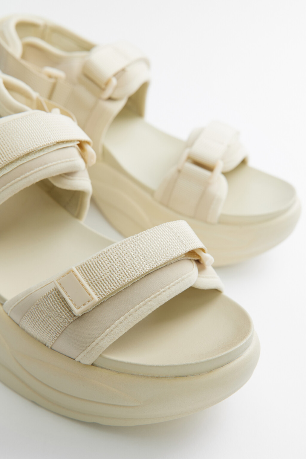 Сандалии спортивные высокие с застежкой на липучку - цвет бежевый - 5