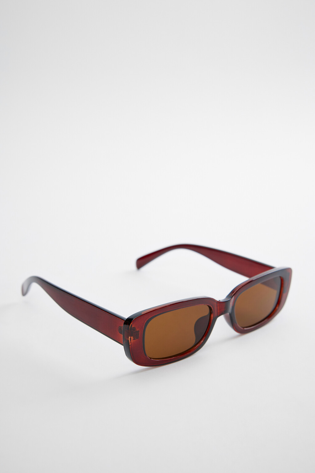 Очки солнцезащитные овальные в широкой оправе - цвет коричневый - 2