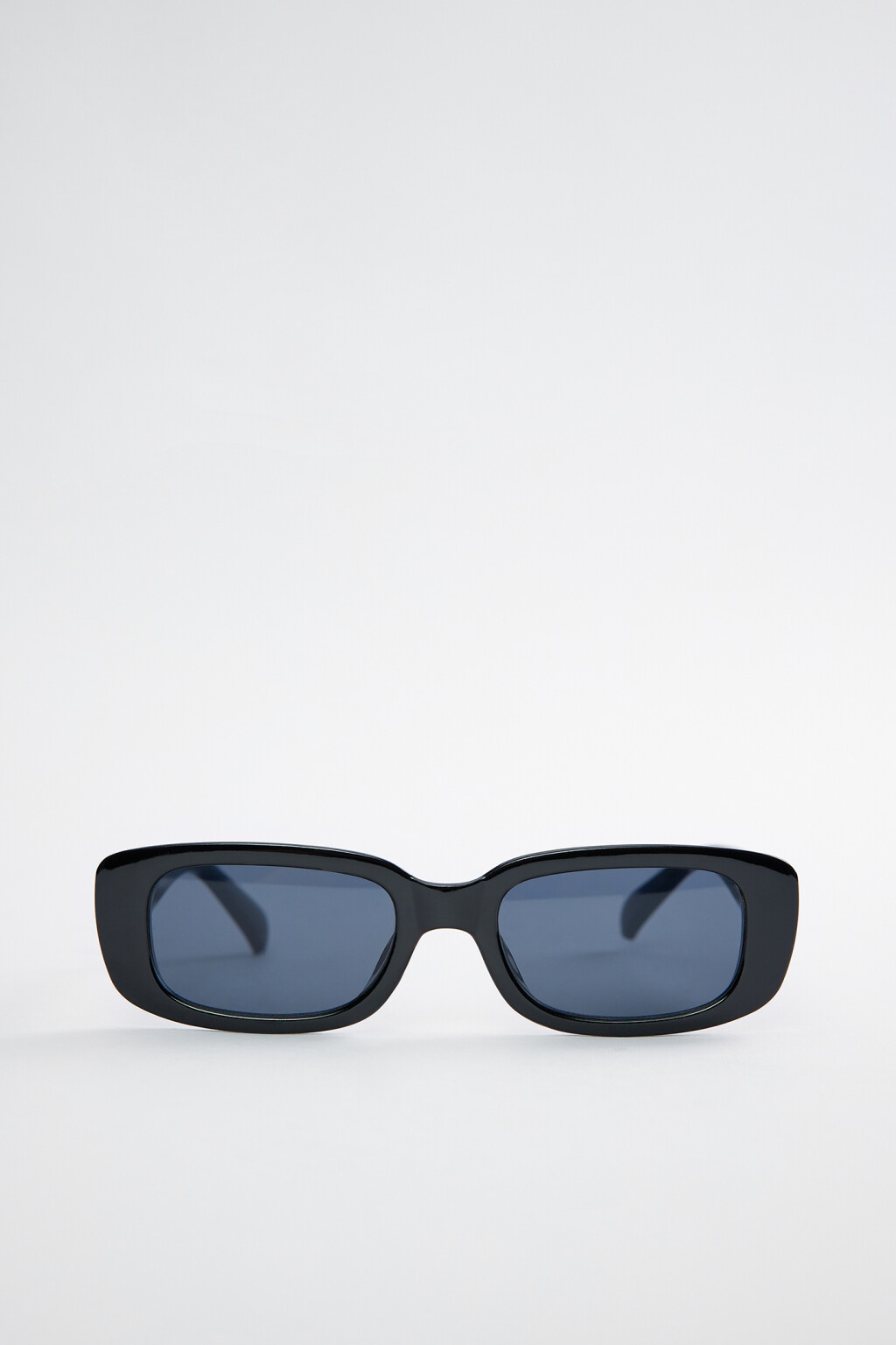 Очки солнцезащитные овальные в широкой оправе - цвет черный - 2