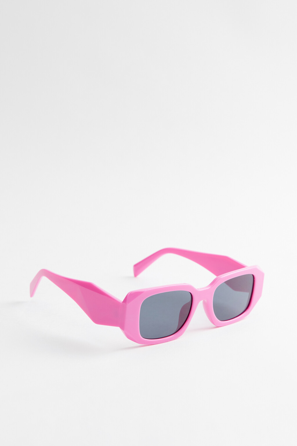 Очки солнцезащитные прямоугольные с широкими дужками - цвет розовый - 2