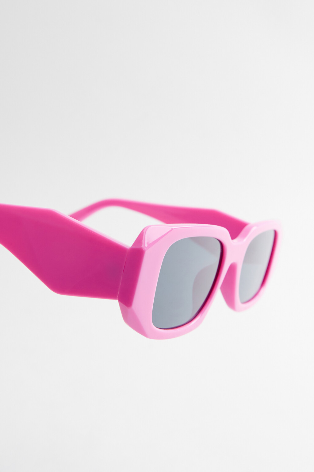 Очки солнцезащитные прямоугольные с широкими дужками - цвет розовый - 3