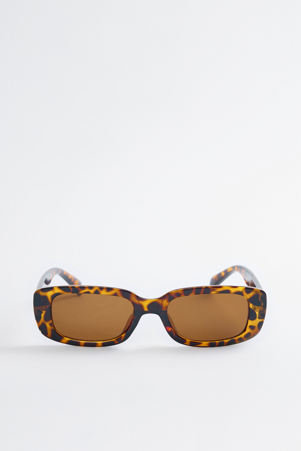 Очки солнцезащитные овальные в цветной оправе - цвет коричневый - 1